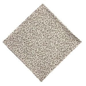 Beige Micro Floral Pocket Square Handkerchief